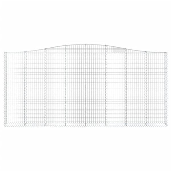 vidaXL Gabioner b&aring;gformade 3 st 400x30x180/200 cm galvaniserat j&auml;rn