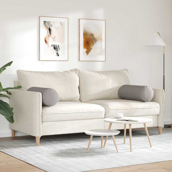 vidaXL Bolsterkuddar 2 pcs Taupe &Oslash; 25 x 70 cm tyg