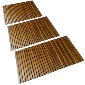 vidaXL Badrumsmattor 3 st akacia 80 x 50 cm
