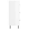 vidaXL Skänk vit högglans 69,5x34x90 cm konstruerat trä