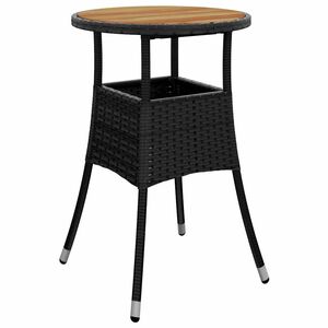 vidaXL Tr&auml;dg&aring;rdsbord &Oslash;60x75 cm akaciatr&auml; och konstrotting svart