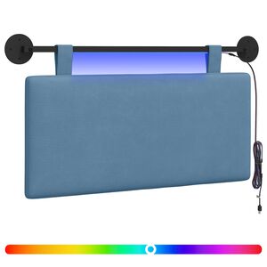 vidaXL H&auml;ngande s&auml;nggavel Med LED-lampa Bl&aring; Kordread tyg