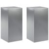 vidaXL V&auml;xtst&auml;ll 2 pcs Silver 30 x 30 x 60 cm Rostfritt st&aring;l
