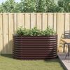 vidaXL Upphöjd odlingslåda Brun 160 x 80 x 81 cm Stål