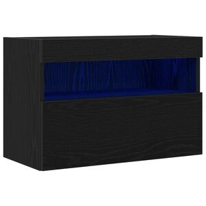 vidaXL TV V&auml;gghylla 60 x 30 x 40 cm Svart ek Konstruerat tr&auml;