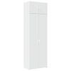 vidaXL F&ouml;rvaringssk&aring;p vit 70x42,5x225 cm konstruerat tr&auml;