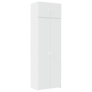 vidaXL F&ouml;rvaringssk&aring;p vit 70x42,5x225 cm konstruerat tr&auml;