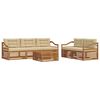 vidaXL Utomhussoffset 6 st Naturlig och Beige