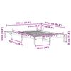 vidaXL Sängram med sidobord Vit 140 x 210 cm Massiv furu