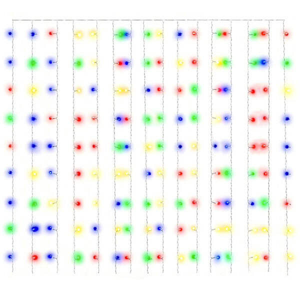 vidaXL Ljusdraperi 3x3 m 300 lysdioder flerf&auml;rgad 8 funktioner