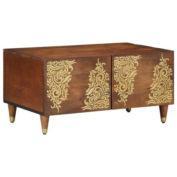 vidaXL Kaffeebord Honung brun 80 x 50 x 40 cm Massivt mangoträ