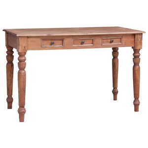 vidaXL Skrivbord med l&aring;dor 117x57x75 cm massivt mahognytr&auml;