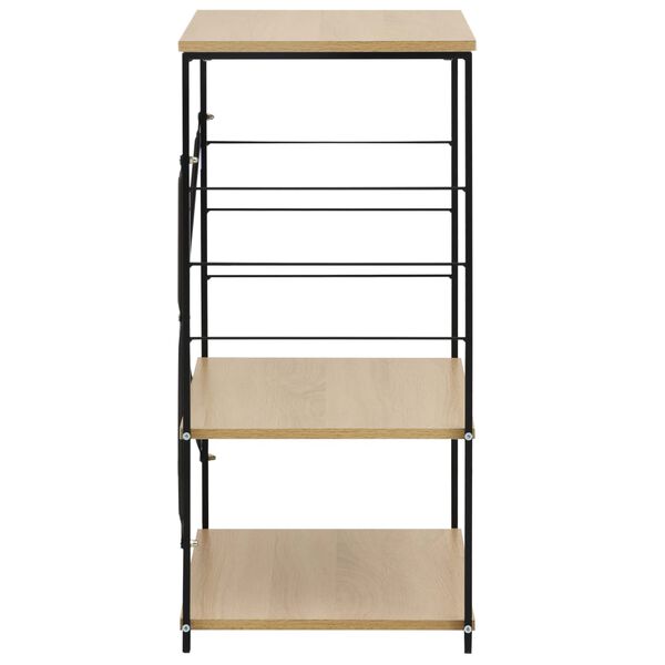 vidaXL Hylla för mikrovågsugn svart&ek 60x39,6x79,5 cm konstruerat trä