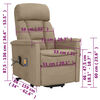 vidaXL Massagefåtölj med uppresningshjälp Ljusgrå mikrofibertyg