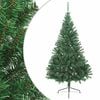 vidaXL Halv plastgran med fot gr&ouml;n 210 cm PVC
