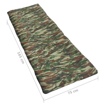 vidaXL Lätt barnsovsäck rektangulär kamouflage 670 g 15°C