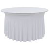 vidaXL Bords&ouml;verdrag 2 st stretch golvl&aring;ngt vit 150x74 cm