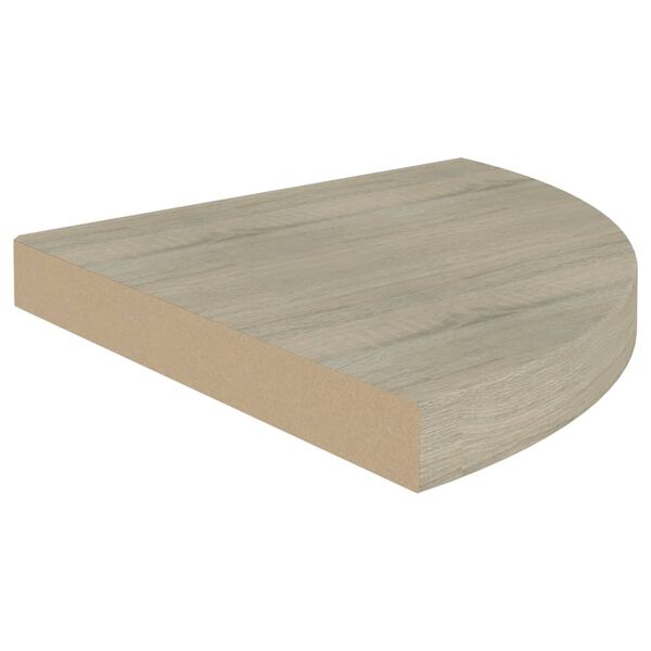 vidaXL Svävande hörnhyllor 2 st ek 35x35x3,8 cm MDF
