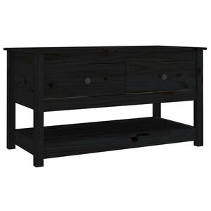 vidaXL Soffbord svart 102x49x55 cm massiv furu