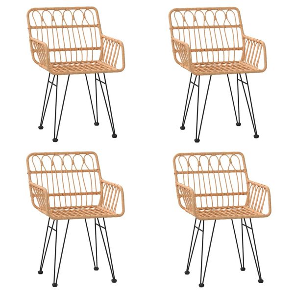 vidaXL Matgrupp för trädgården 5 delar konstrottning