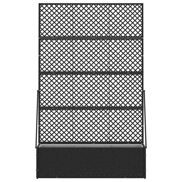 vidaXL Tr&auml;dg&aring;rdsplanterare Svart 105 x 30 x 170 cm Metall