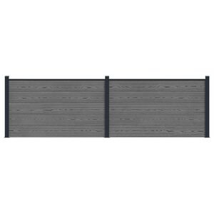 vidaXL St&auml;ngselpanel 2 pcs WPC och aluminium Gr&aring;