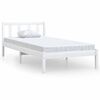 vidaXL S&auml;ngram vit massivt tr&auml; 75x190 cm