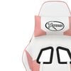 vidaXL Gamingstol vit och rosa konstläder