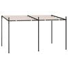 vidaXL Paviljong med inf&auml;llbart tak 400x300x233 cm gr&auml;ddvit