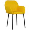 vidaXL Matstolar 2 st gul sammet