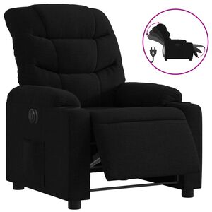 vidaXL Elektrisk reclinerf&aring;t&ouml;lj svart tyg