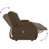vidaXL Massagefåtölj med kopphållare 4-sits brun tyg