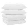vidaXL Vinter T&auml;cke med kudde 3 st Vit Mikrofiber