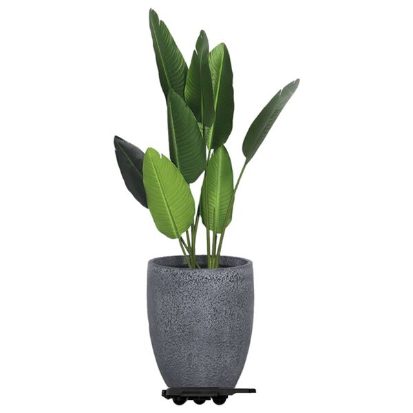 vidaXL Transportplattor med 8 hjul 20 st svart polypropen 150 kg