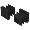 vidaXL Slutk&aring;por 2 st Svart 15 x 15 x 15 mm PP