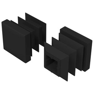 vidaXL Slutk&aring;por 2 st Svart 15 x 15 x 15 mm PP