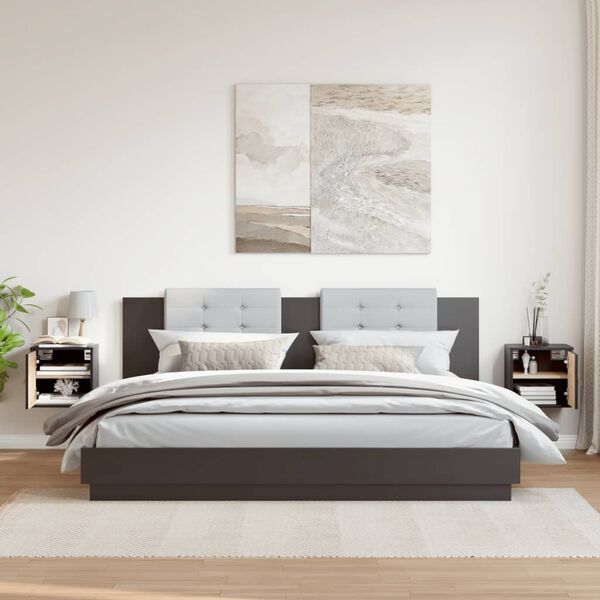 vidaXL Väggskåp 2 st svart 31,5x30x30 cm massiv furu