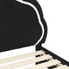 vidaXL Barns&auml;ngram med s&auml;nggavel Svart 90 x 190 cm Sammet
