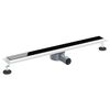 vidaXL Duschavlopp med glaslock och 360&deg; Sifon Svart 80 cm