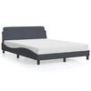 vidaXL S&auml;ngram Dover m&ouml;rkgr&aring; 135x190 cm sammet