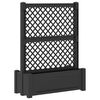 vidaXL Stor blomkruka med spalj&eacute; Antracit 99,5 x 43 x 133,5 PP