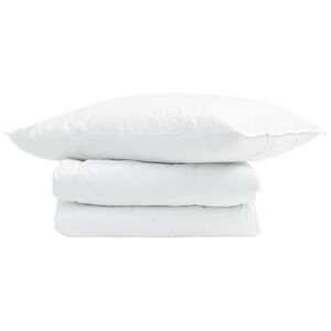 vidaXL Sommar Duvet med kudde 2 st Vit Dunfj&auml;der