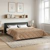vidaXL Sommar Duvet Taupe 200 x 220 cm Mikrofiber och Teddyfleece
