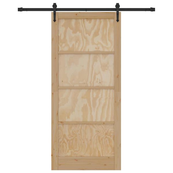 vidaXL Skjutd&ouml;rr ORKDAL Brun 93 x 211 cm Massiv furu