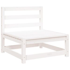 vidaXL Mittensoffa vit massiv furu