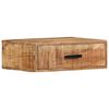 vidaXL V&auml;ggmonterat s&auml;ngbord 40x30x13,5 cm massivt mangotr&auml;
