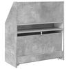 vidaXL Barnbokhylla Betonggr&aring; 60 x 29,5 x 69 cm Konstruerat tr&auml;