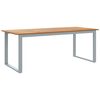vidaXL Tr&auml;dg&aring;rdsbord Gr&aring; 200 x 90 x 75 cm Massivt Akaciatr&auml;