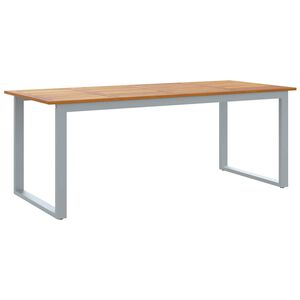 vidaXL Tr&auml;dg&aring;rdsbord Gr&aring; 200 x 90 x 75 cm Massivt Akaciatr&auml;