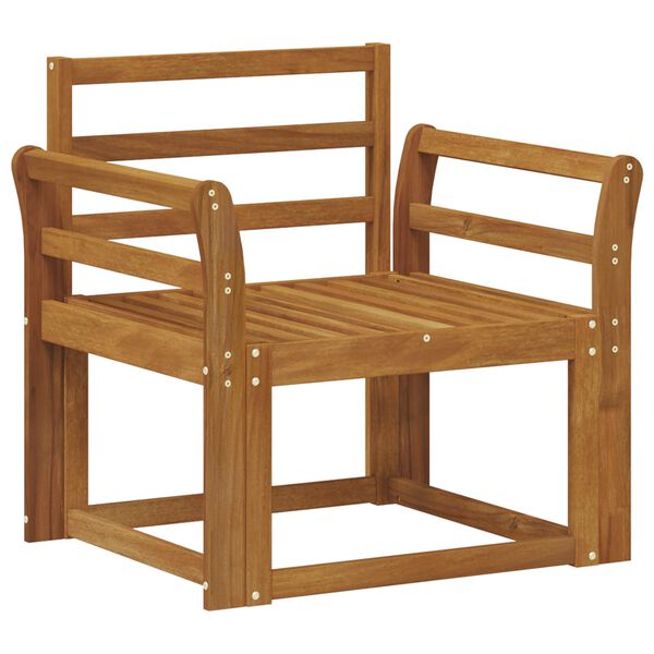 vidaXL Utomhussoffa Massivt Akaciatr&auml; Naturf&auml;rg